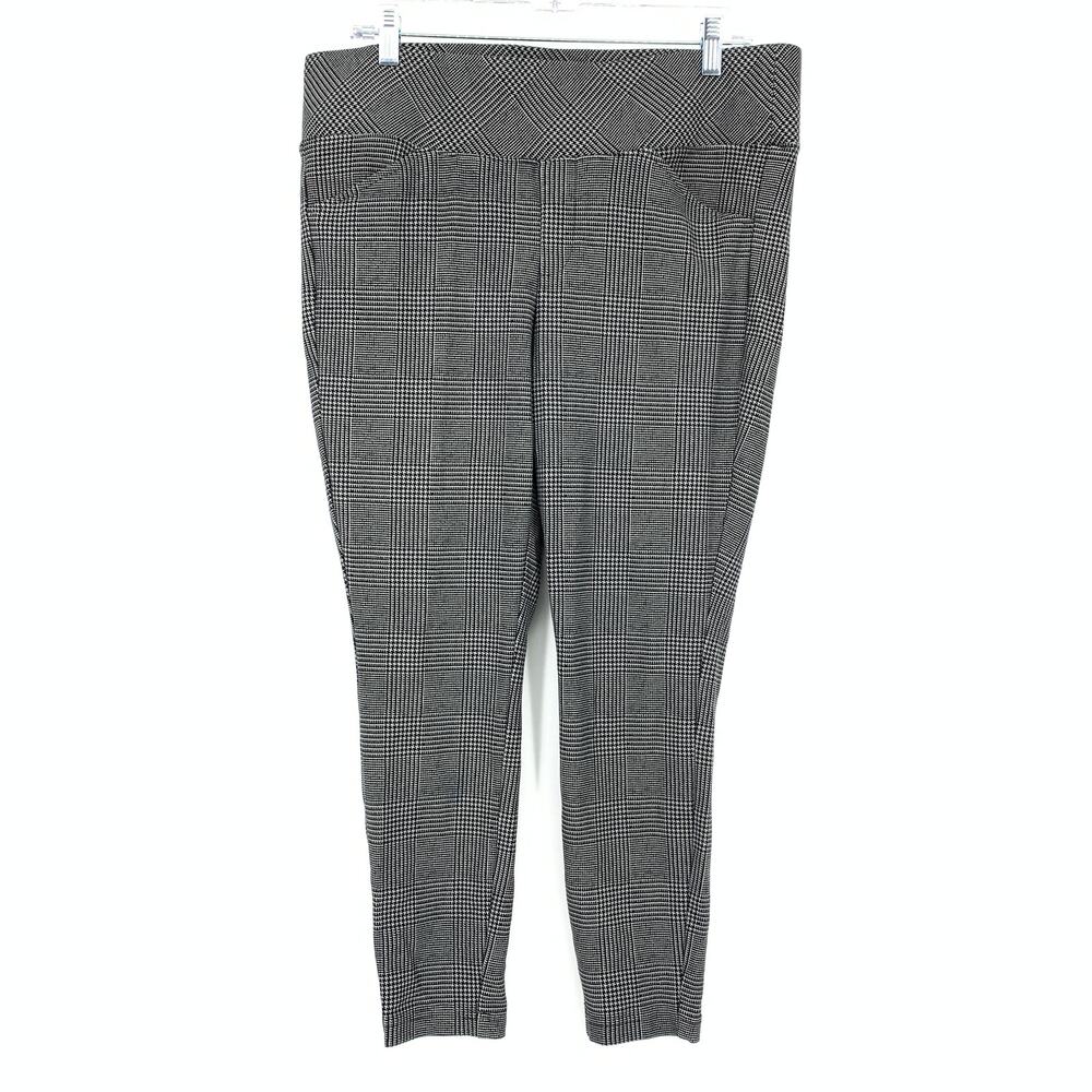 Torrid Studio Pull On Pocket Pixie Pants Women 1X Houndstooth Plaid Work Career